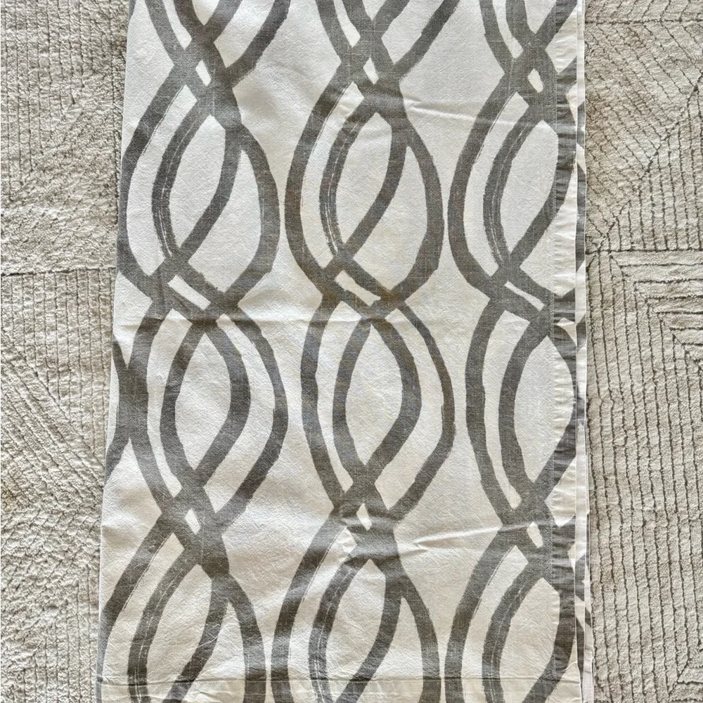 1 West Elm Gray Scribble Curtains Cotton 78”x46”